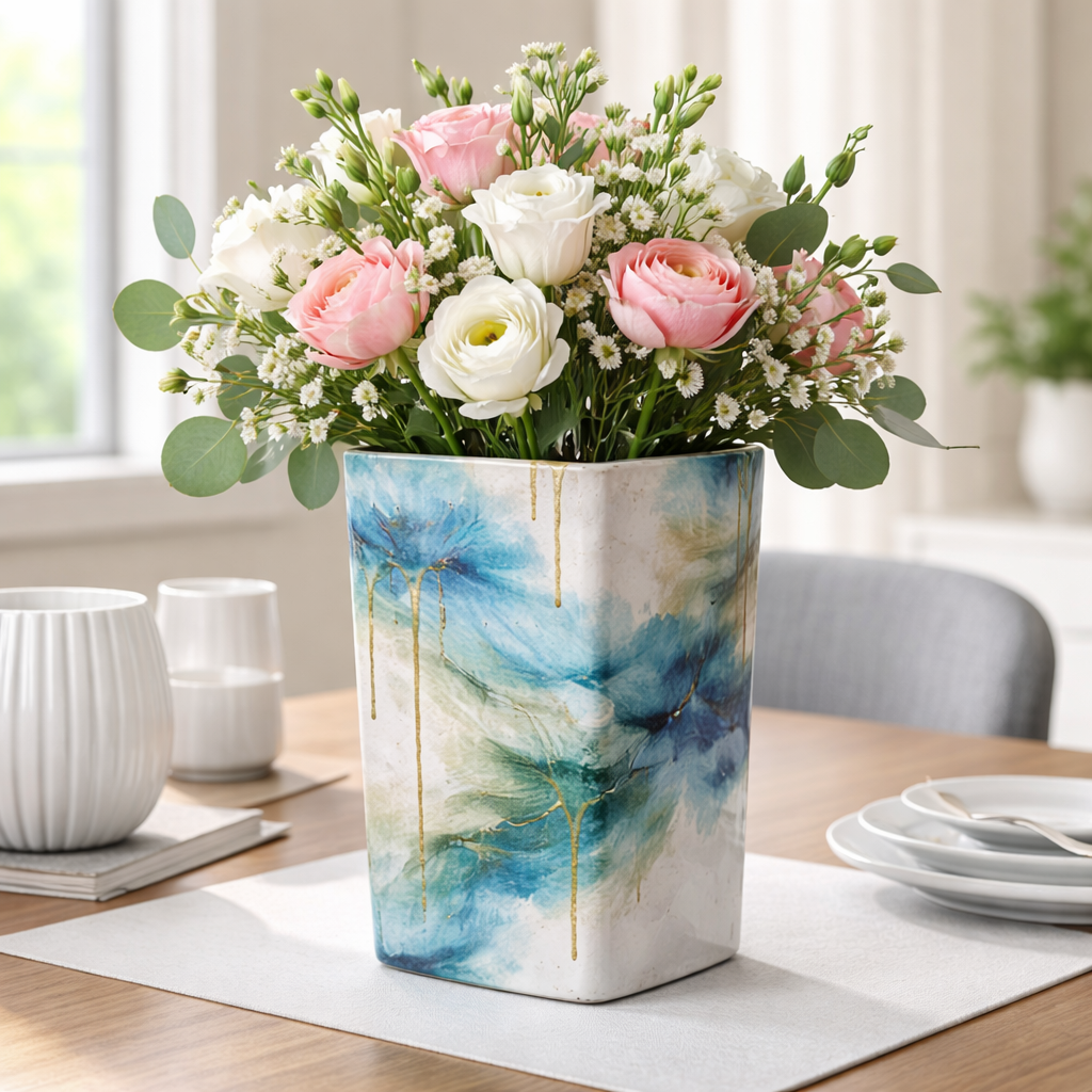Large Square Vase