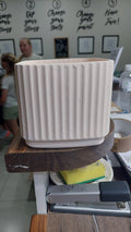 Ribbed Square Planter