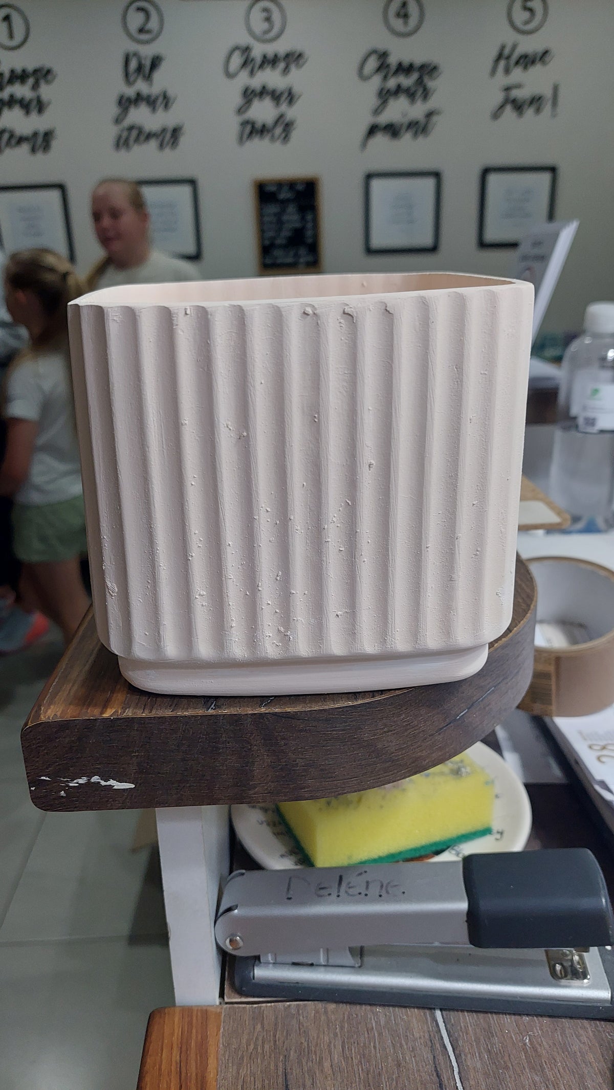 Ribbed Square Planter